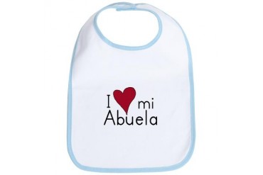 I Love mi abuela Baby / kids / family Bib by CafePress