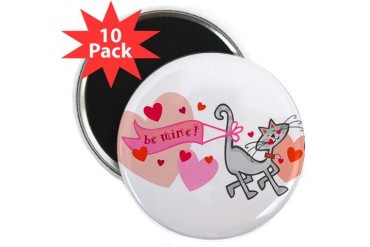 be mine kitty cat.jpg Cute 2.25 Magnet 10 pack by CafePress
