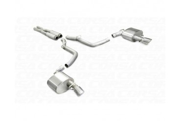 Corsa Polished Sport Cat-Back Exhaust Dodge Charger No Towing Hitch SRT-8 6.1L V8 05-10