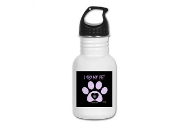 I Love My Pet Animals Kid's Water Bottle by CafePress