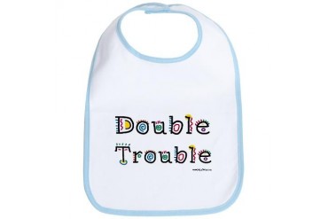 Double Trouble Snap Twins Bib by CafePress
