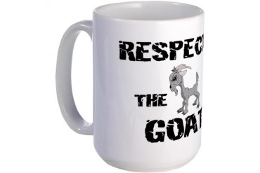 RESPECT the GOAT for Men Large Mug