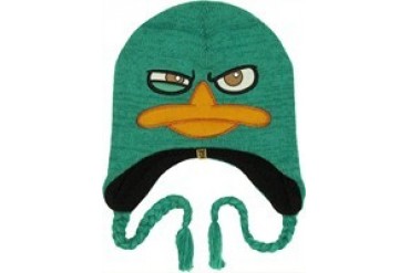Phineas and Ferb Perry Platypus Knit Lapland Peruvian Embroidered Beanie