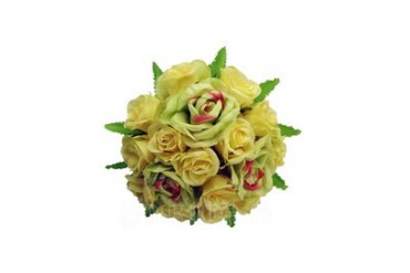 Gorgeous Round Satin Bridal Bouquets (123040037)