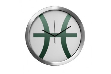 Pisces Birthday Modern Wall Clock by CafePress