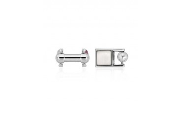 Cat's Eye - White & Purple Double-Sided Cufflinks
