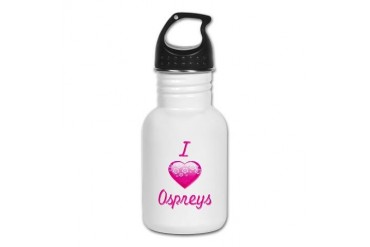 I Love/Heart Ospreys Animals Kid's Water Bottle by CafePress