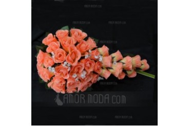 Pure Cascade Satin Bridesmaid Bouquets (123031475)