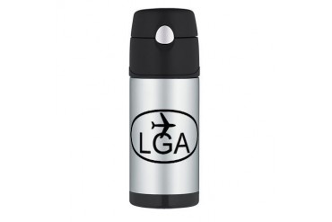 laguardia airport.jpg New york Thermos Bottle 12oz by CafePress