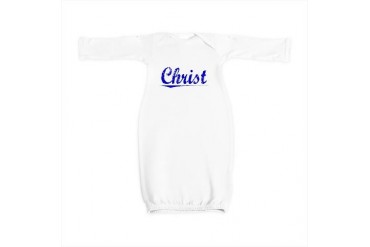 Christ, Blue, Aged Christ Baby Gown by CafePress