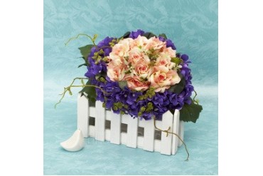 Cute Round Satin Bridal Bouquets (124032032)