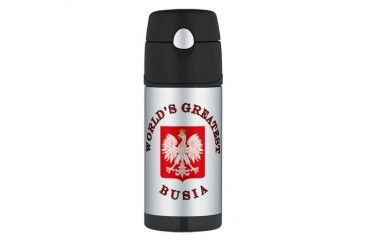World's Greatest Busia Crest Family Thermos Bottle 12oz by CafePress