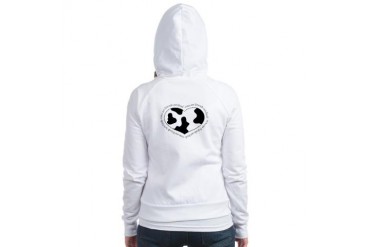 Cow Print Heart Food Jr. Hoodie by CafePress