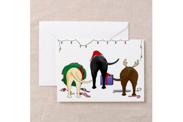 Labrador Christmas Pets Greeting Cards Pk of 10 by CafePress