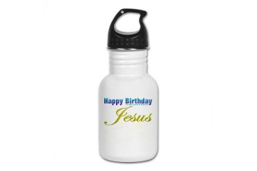 Happy Birthday Jesus Holiday Kid's Water Bottle by CafePress