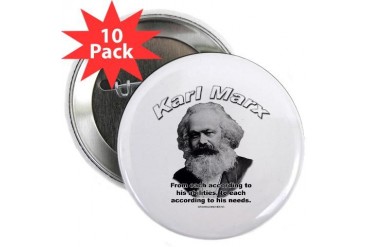Karl Marx 02 Quotes 2.25 Button 10 pack by CafePress