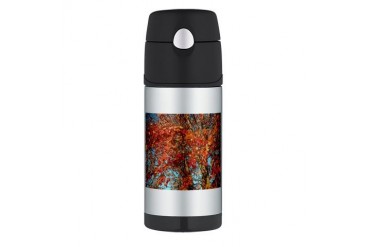 Leaving Fall Orange Thermos Bottle 12oz by CafePress