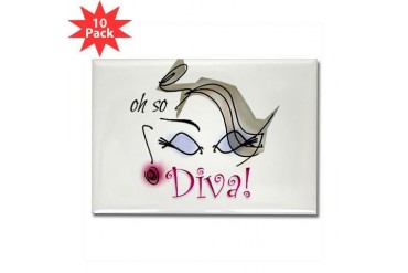 Oh so Diva Funny Rectangle Magnet 10 pack by CafePress