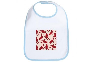 Silhouette Sock Monkey Holiday Bib by CafePress