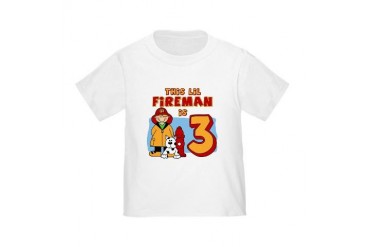 Fireman 3rd Birthday Toddler T-Shirt