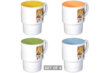 Santa's Elves at the North Pole Stackable Mug Set Funny Stackable Mug Set 4 mugs by CafePress