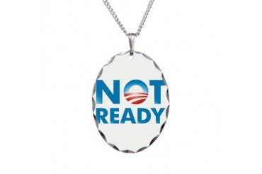 Nobama 2012 Obama Necklace Oval Charm by CafePress