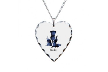 Thistle - Dunlop Scottish Necklace Heart Charm by CafePress