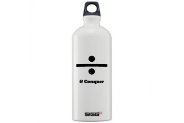 divide conq.jpg Humor Sigg Water Bottle 1.0L by CafePress