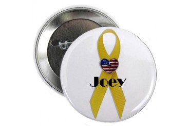 Joey Yellow Ribbon Button Military 2.25 Button by CafePress