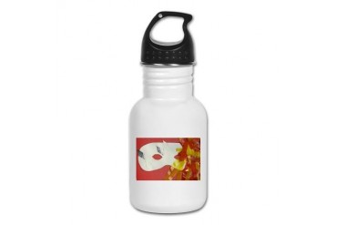Flame Mask Fantasy Kid's Water Bottle by CafePress