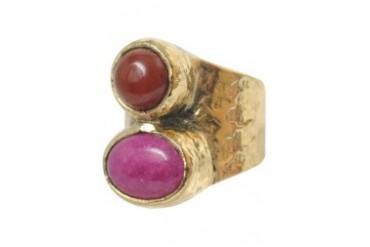 Brown/Pink Gemini Ring