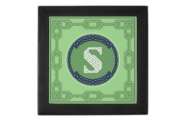 Celtic Knot Initial Art Keepsake Box by CafePress