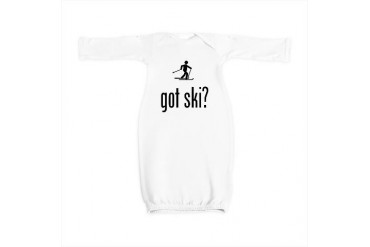 Cross Country Skiing Funny Baby Gown by CafePress