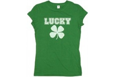 Irish Lucky Four-Leaf Clover Baby Doll Tee