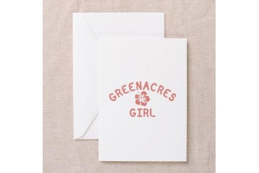 Greenacres Pink Girl Florida Greeting Card by CafePress