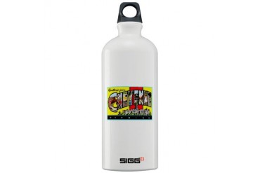 Cheyenne Wyoming Greetings Vintage Sigg Water Bottle 1.0L by CafePress