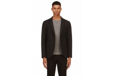 Tiger Of Sweden Black Cashmere wool Quilted Hoyt 5 Blazer