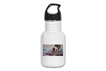 The boat yard Artist Kid's Water Bottle by CafePress