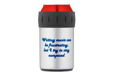 Composed Thermos Can Cooler Funny Thermosreg; Can Cooler by CafePress