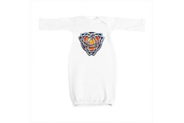 Naumadd's Silver Orange Triquetra Celtic Baby Gown by CafePress