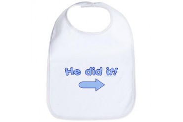 He did it left-arrow Twins Bib by CafePress