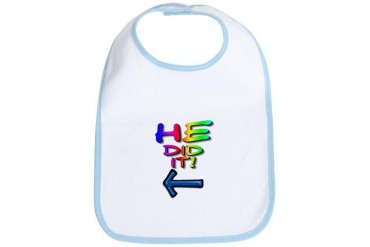 He did it Twins Twins Bib by CafePress