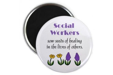 Seeds of Healing Purple Flowers Magnet by CafePress