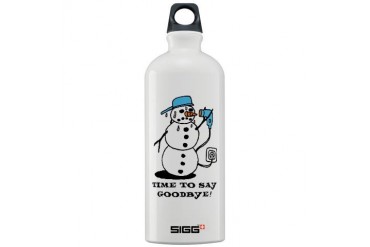 snow man melting by hairdrier Sigg Water Bottle 1. Sun Sigg Water Bottle 1.0L by CafePress