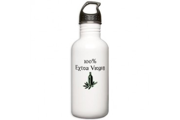 100 Extra Virgin Humor Stainless Water Bottle 1.0L by CafePress