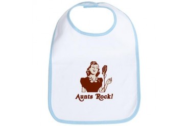 Retro Aunts Rock Aunt Bib by CafePress
