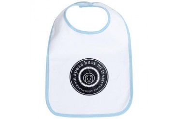 Space Bear Faded Badge Space Bib by CafePress