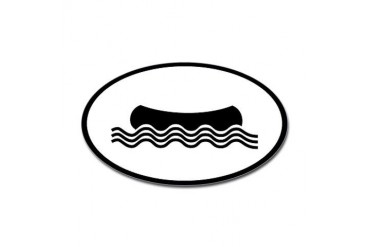 Canoe Oval Sticker