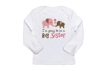 Big Sister to be - Mod Elephant Long Sleeve Infant