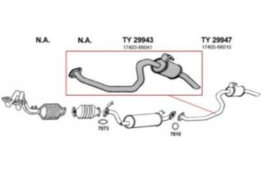 1996-1997 Lexus LX450 Muffler Ansa Lexus Muffler TY29947 96 97